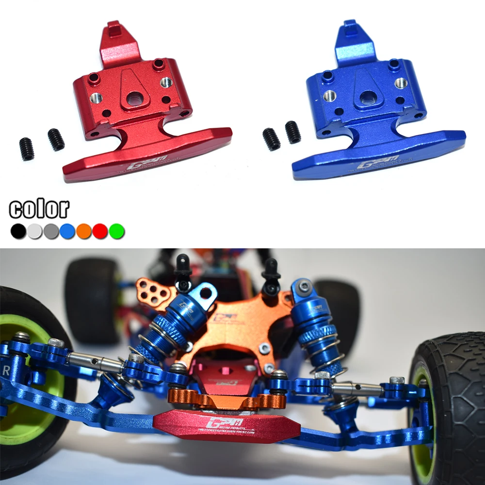 

GPM LOSI 1/18 Mini-T 2,0 2WD Стадион Грузовик RTR металлический алюминиевый сплав Передняя защитная пластина шасси + передний бампер # LOS214010