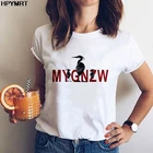 Новинка 2021, летняя футболка с надписью MYGNZW, футболка с принтом, женская модная забавная футболка с графическим рисунком, Повседневная футболка с коротким рукавом, женские топы