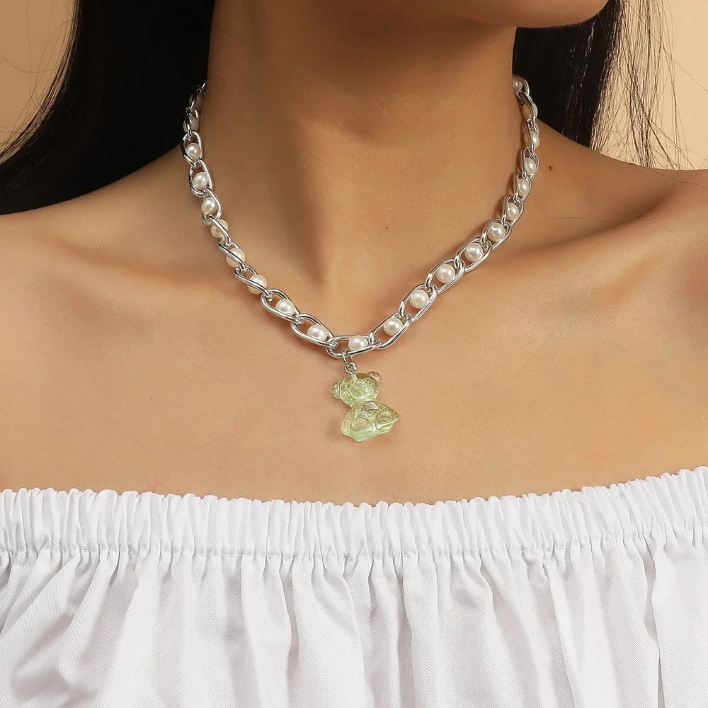 Акриловая подвеска в виде медведя стиле хип-хоп искусственная Подвеска для