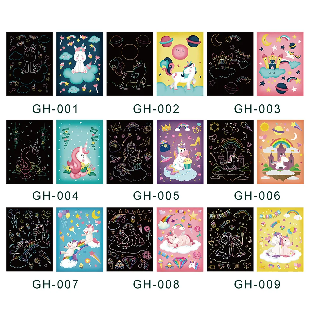 9 шт. волшебный в цветах радуги с защитой от царапин бумага для живописи RFID карты