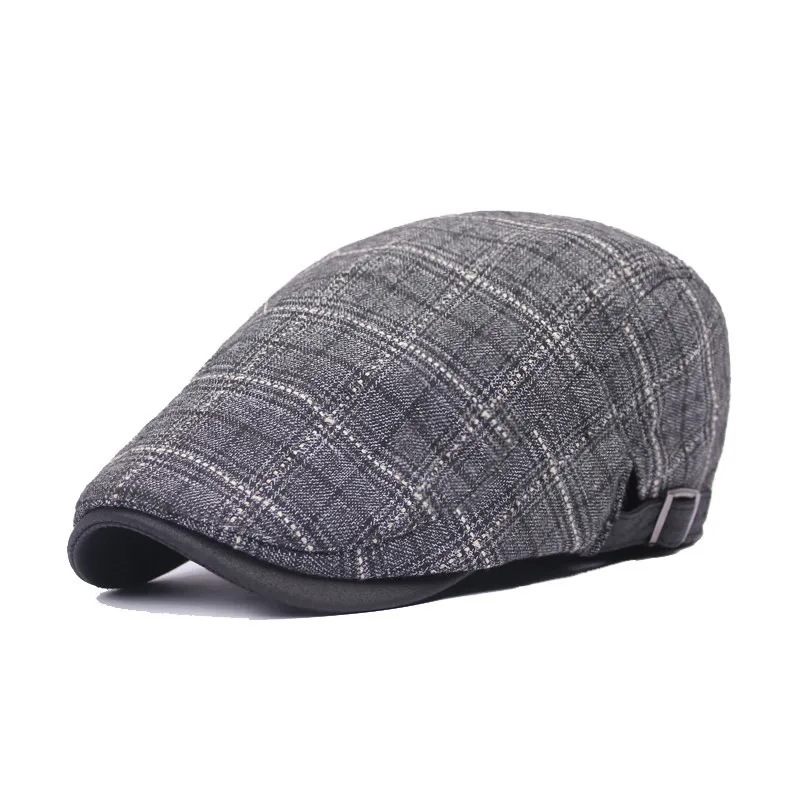 SLECKTON Men's Plaid Berets Caps for Men Fashion Newsboy Cap Casual Peaked Hat French Flat Unisex Peaky Blinders Hats | Аксессуары