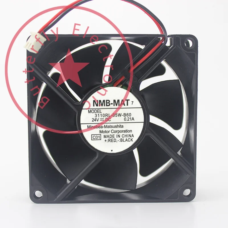 

Новый оригинальный 3110RL-05W-B60 24 В 0.21A 8025 8 см шарик инвертора охлаждающий вентилятор охлаждения