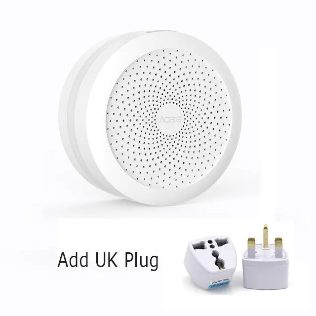Add UK Plug Mijia Aqara Hub Gateway со светодиодным ночным светильник Smart work с для Apple Homekit International Edition Gateway - Цвет: Add UK Plug