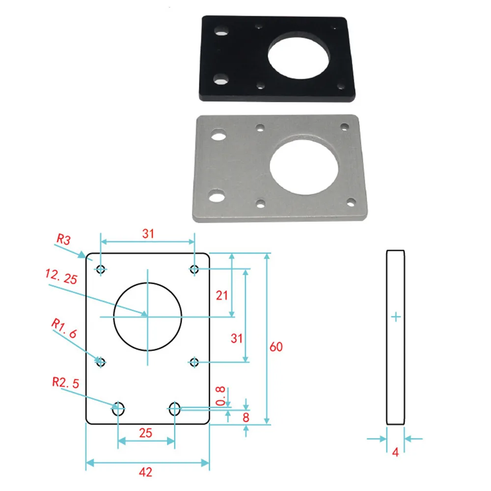 

DANIU 1PC 17 Stepper Motor Mounting Plate Fixed Plate Bracket for 2020 2040 Aluminum Extrusions Tool Part