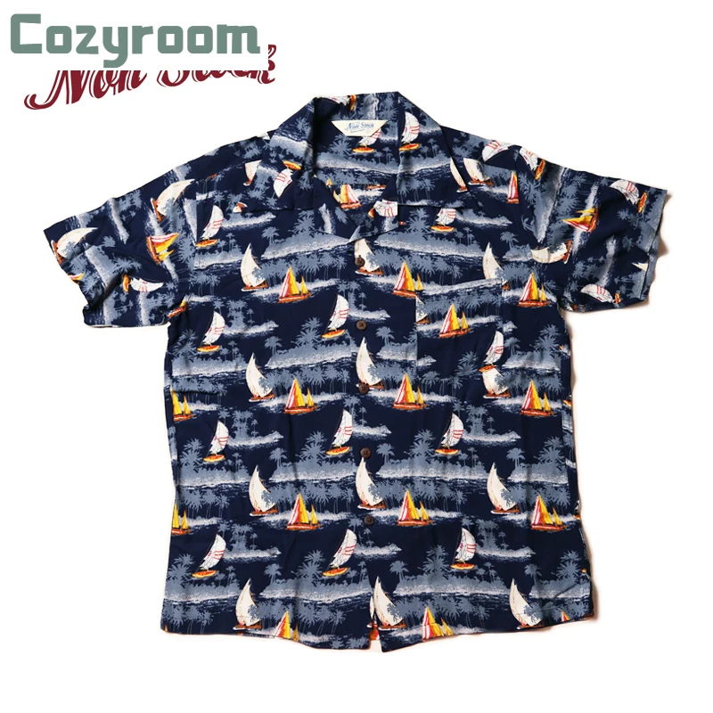 

Cozyroom не в наличии вискозные Гавайские рубашки с принтом, мужские праздничные рубашки Aloha с короткими рукавами