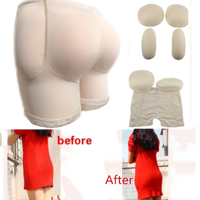 Трусики с подкладом на бедрах для увеличения бедер больших прикладок подъема