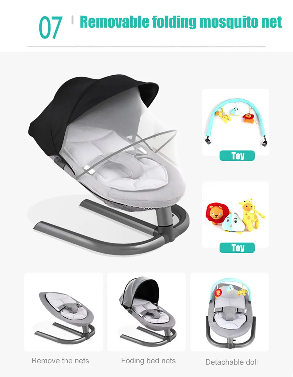 Кресло-качалка IMBABY для новорожденных, детское кресло-качалка, детское кресло-качалка для новорожденных