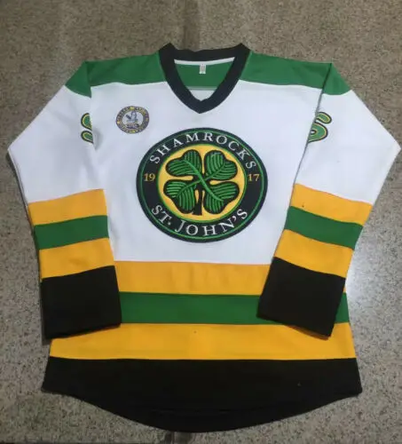 

Ross The Boss Rhea GOON Movie St John's Shamrocks MEN'S Hockey Jersey Embroidery Stitched Customize any number and name