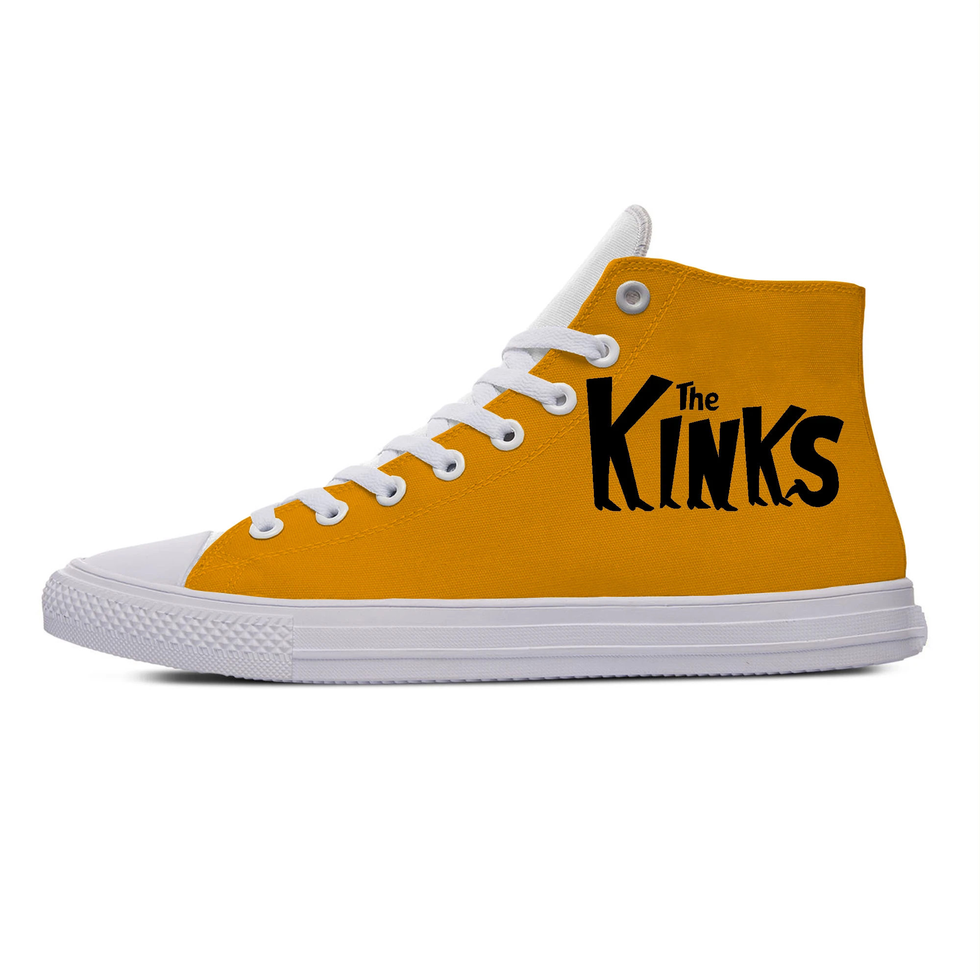 

Fashion The High Quality Casual Canvas Shoes Rock Band Kinks Hot Cool Breathable Lightweight Sneakers 3D Print for Men Women