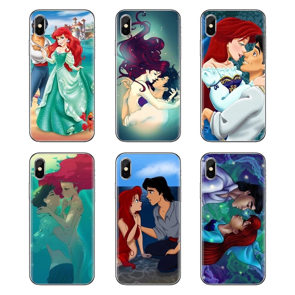 С рисунком Русалочки Ариэль и Эрик для htc U11 один M7 M8 A9 M9 M10 E9 Desire 630 530 626 628 816 820 Motorola G