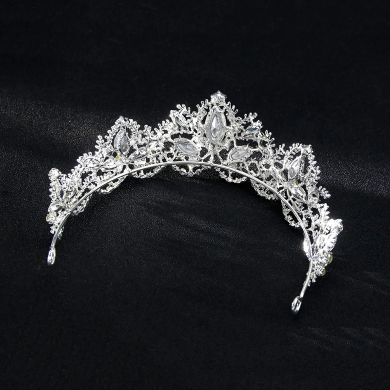 

Bride Crown Baroque Luxury Wedding Tiara Women Headdress Queen Princess Headwear