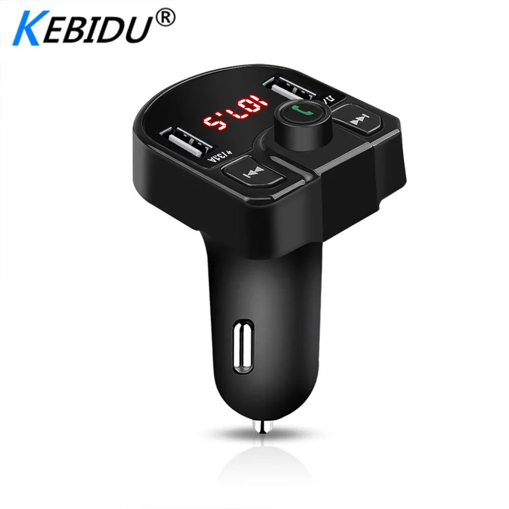 Автомобильное зарядное устройство Kebidu с двумя USB Bluetooth для телефона fm-передатчик