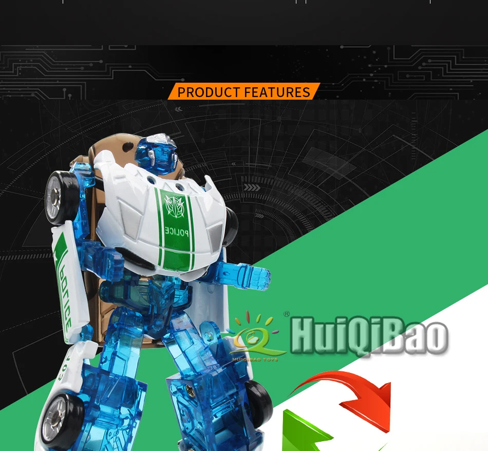 HUIQIBAO игрушки 8 см мини металлическая трансформация машина деформация робот сплав экшн игрушки Фигурки Развивающие игрушки для детей
