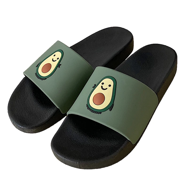 Женские домашние шлепанцы Ulzzang повседневные сандалии зеленого цвета лоферы