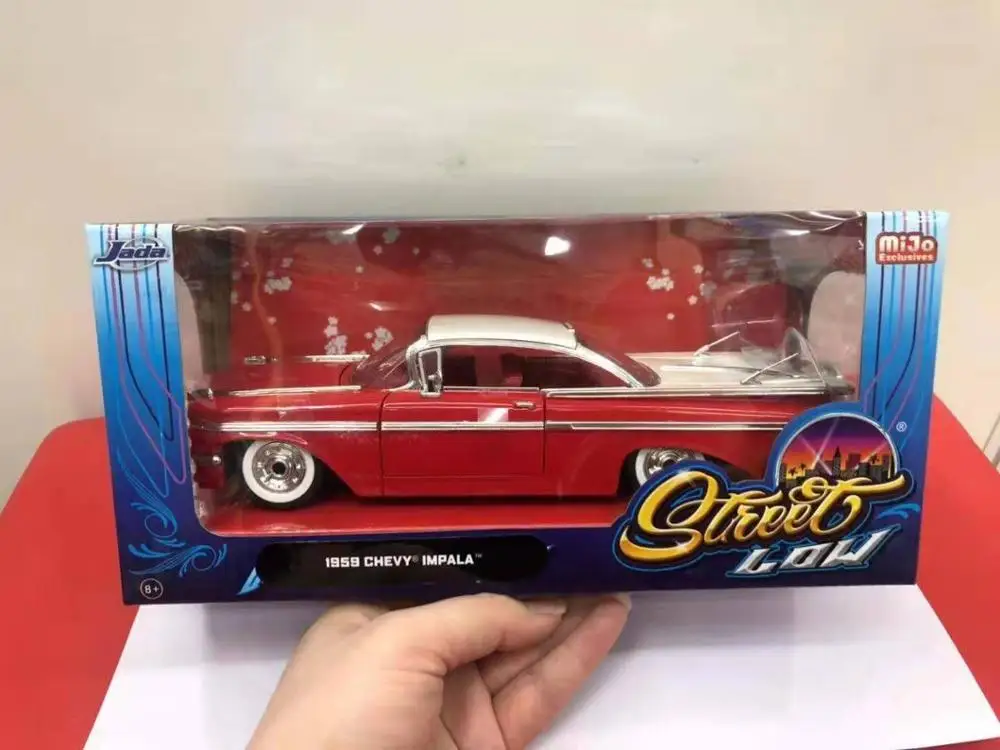 1959 Chevy IMPALA 1:24 Jada High Simulator, классический металлический форсаж, литые под давлением игрушечные модельные машинки, игрушки для детей, коллекция подарков на день рождения - Цвет: 1959 Chevy IMPALA