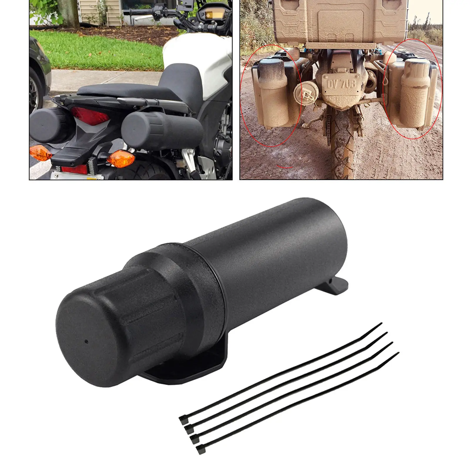

Universal Off-Road Motos Motorcycle Tube Gloves Raincoat Storage Box Holder Black Document Holder Motorcycle Accessory
