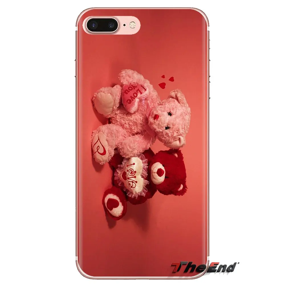 Soft Transparent Shell Covers Embroidery Teddy Bear Artwork For Huawei Mate Honor 4C 5C 5X 6X 7 7A 7C 8 9 10 8C 8X 20 Lite Pro |