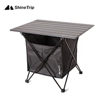 shinetrip new outdoor folding table chair storage bag camping aluminium alloy bbq picnic table waterproof durable folding table