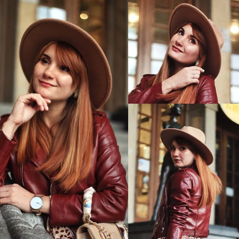 Шляпа Fedora с широкими полями для женщин и мужчин женская шапка 2020 осенне зимняя