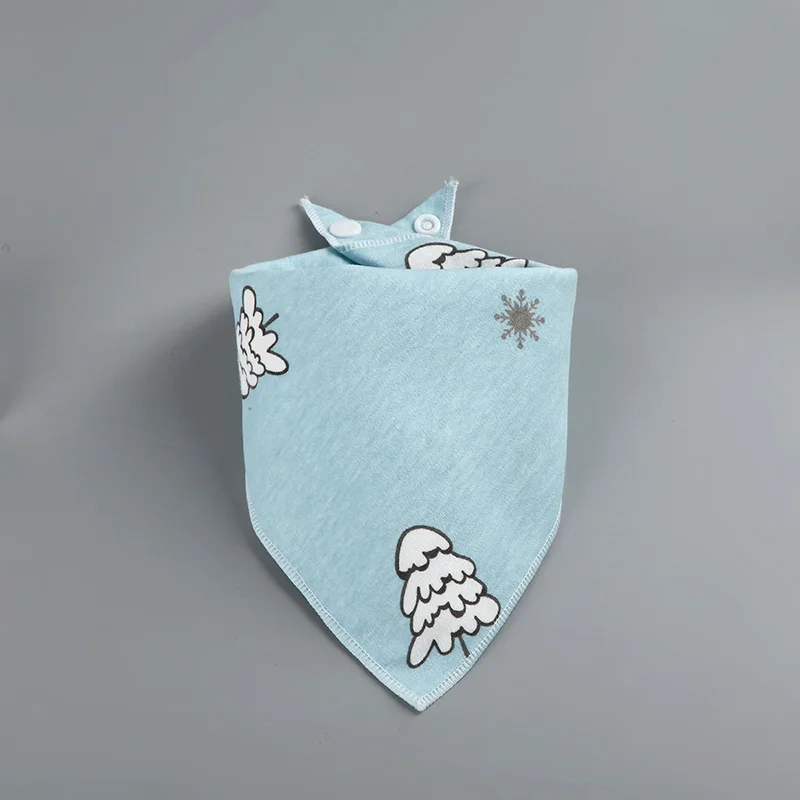 Baby Bibs Double Cotton Bibs Cartoon Print Saliva Towel Boys Girls Feeding Apron Bandana Bibs Infant Toddler Eating Accessories