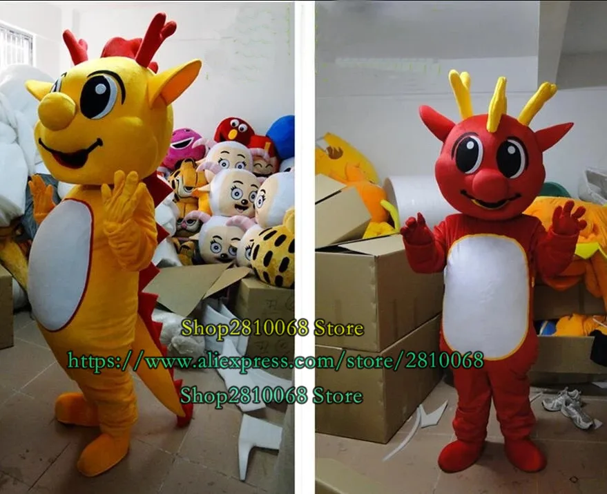 Лидер продаж костюм талисмана дракона мультяшный набор косплей маскарадный для