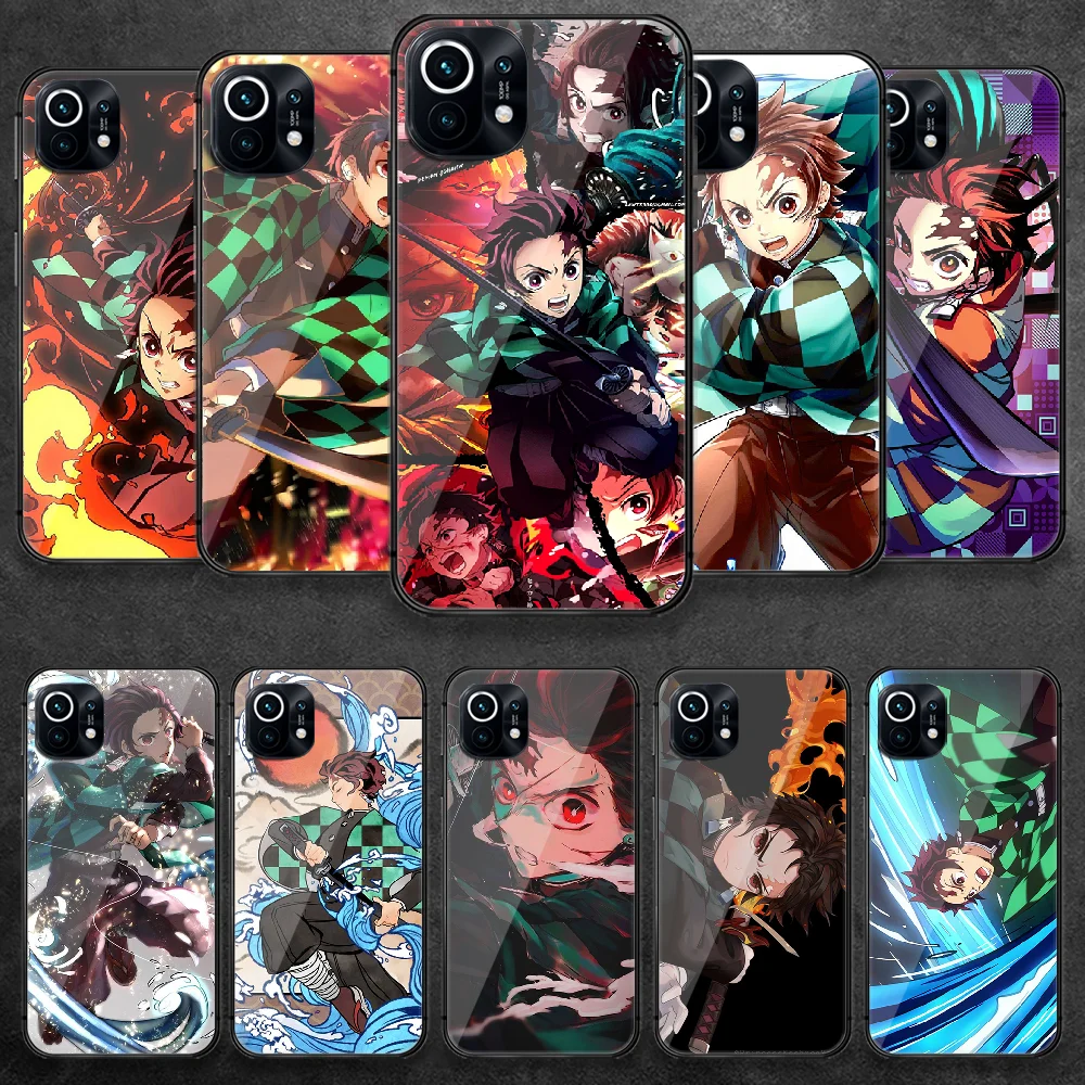 

Demon Slayer Tanjiro Kamado Tempered Glass Phone Case Cover For Xiaomi Mi Poco A F X 2 3 8 9 10 11 T Pro Lite Ultra Max Nfc