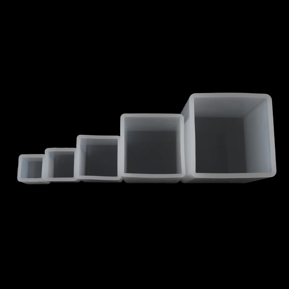 1 шт. прозрачный Square Cube силиконовые формы с украшением в виде кристаллов