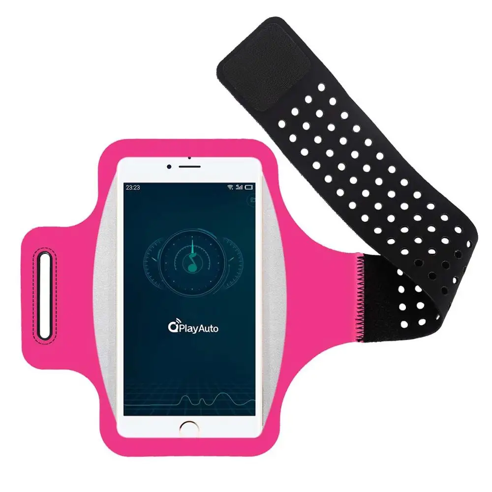 Rose Red HAISSKY Спортивная нарукавная Повязка-чехол для бега для смартфона для iPhone XS XR X 7 8 6s Plus 11 Pro Max Xiaomi сумка на руку для samsung Note 10 S10 S9 - Цвет: Rose Red