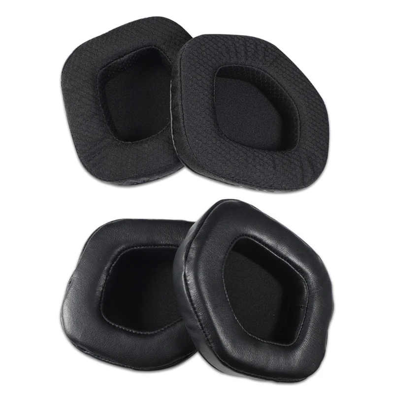 

H7JF Replacement Leather Ear Pads Cushion Cover Earpads for alienwa AW988 Wireless Headset Accessories