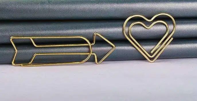 

10pcs Golden Arrow Love Paper Clip Cartoon Valentine Shape Paper Clip Paper Clip