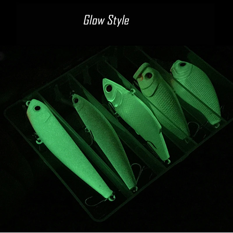 5 шт. рыболовные приманки наборы карандаш Vib Crankbait Поппер блесна воблер Swimbait для