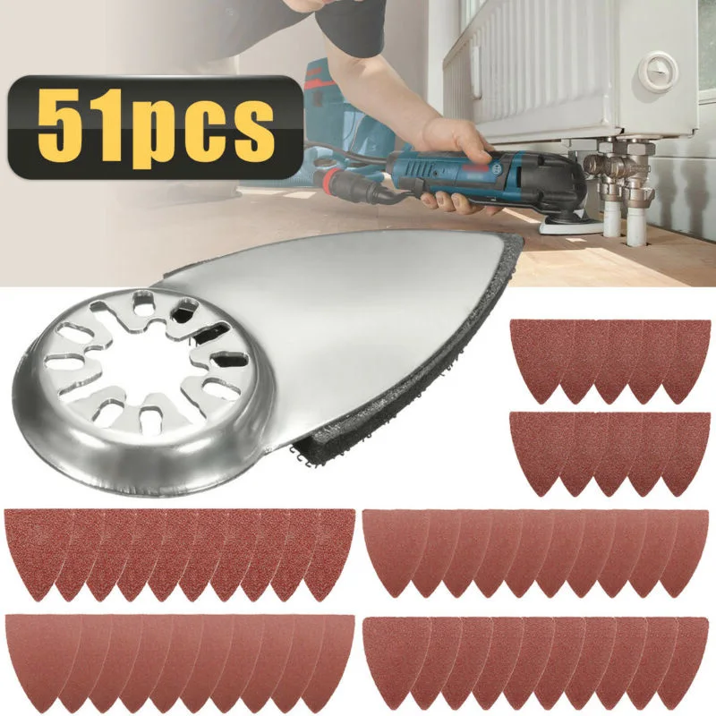 

Home Sanding paper Kitchen Fast Replacement Household 51pcs Sheets Pads