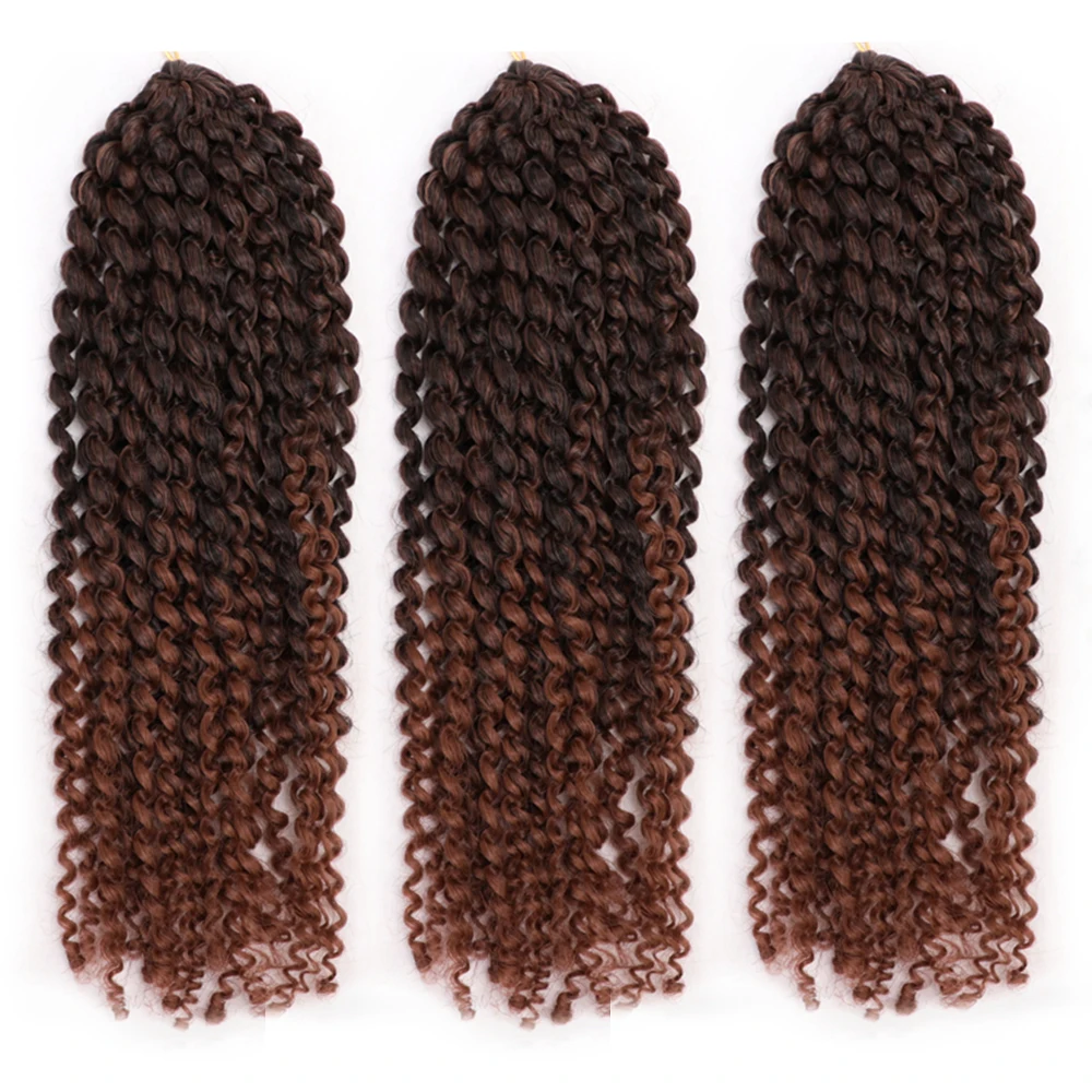 Современные кудрявые волосы 12 дюймов Marlybob Омбре афро 24 корня 3 звеньев