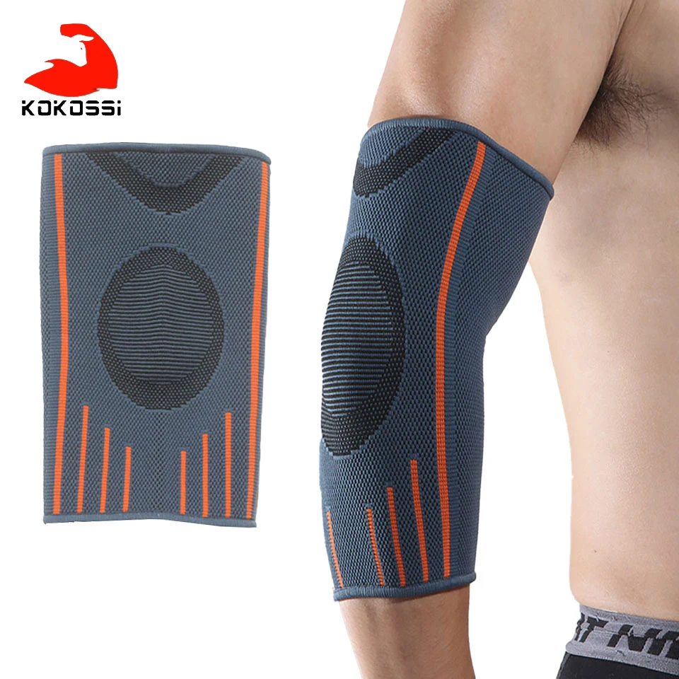 

KoKossi 1PCS Sports Knitted Elbow Guard Tight Breathable Basketball Running Badminton Tennis Professional Pressurized Arm Guard
