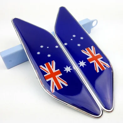 

Pair Australia Flag Auto Fender Side Emblem Skirts Badge Decal Sticker Car Accessories