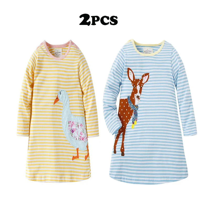Jumping New Brand Long Sleeve Dresses Floral 100% Cotton Baby Clothes for Autumn Winter Girl Party Birthday Gift Costume | Детская