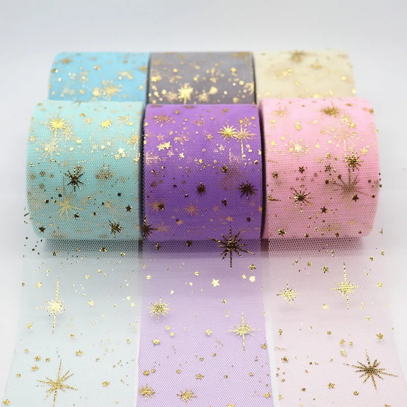 25 ярдов/рулон тюль из золотой фольги 6 см|Украшения своими руками для вечеринки| |