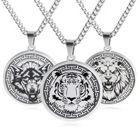 316l stainless steel animal necklaces choker fashion punk male jewelry collar