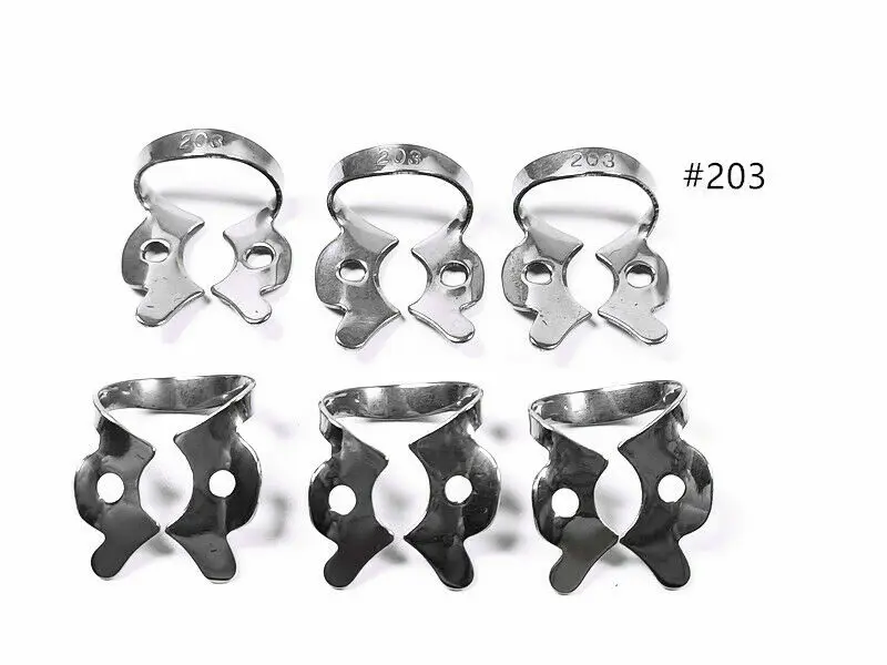 

Резиновые зажимы SS 203 #, зажимы для зубного барьера, зажимы из нержавеющей стали для большого фотоэлемента, нержавеющая сталь