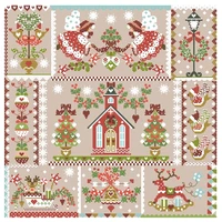 100 egypt cotton linen canvas counted cross stitch kit christmas tradition angel reindeer tree flower girl