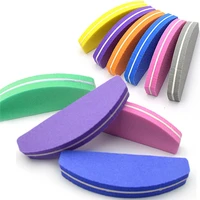 10pcs pack nail sponge file nail files washable double side emery board nail buffering files salon manicure tools 6 colors