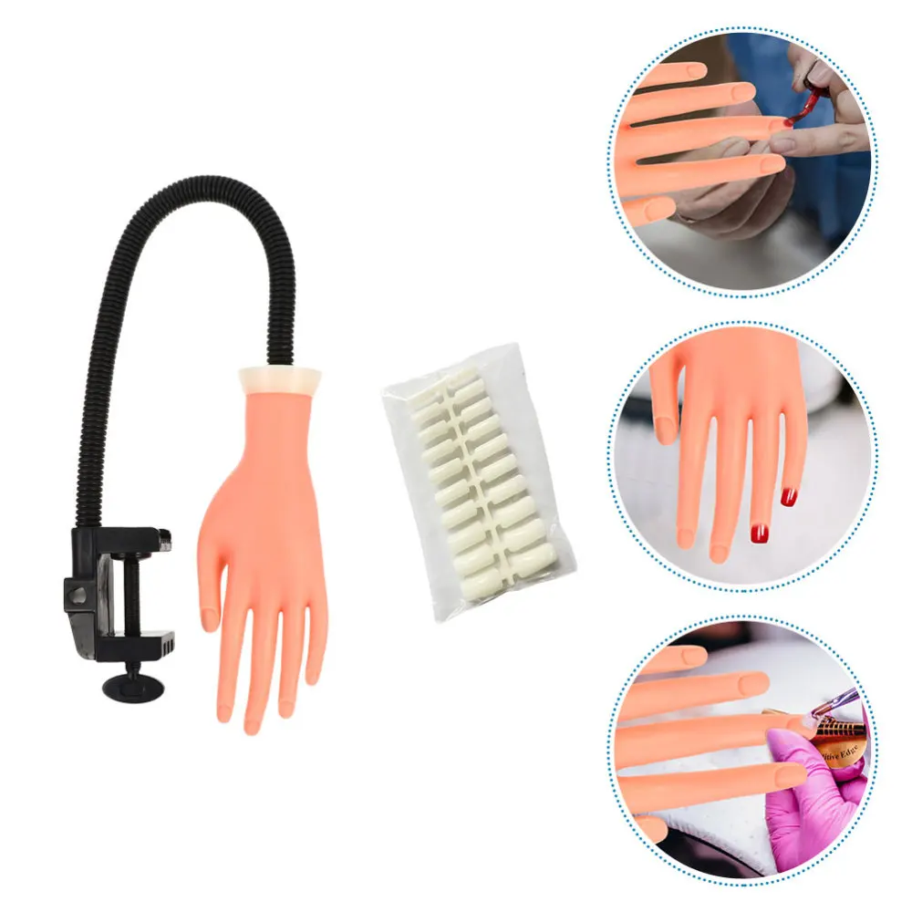 

500pcs Artificial Nail Tips with Hand Model Manicure Tool