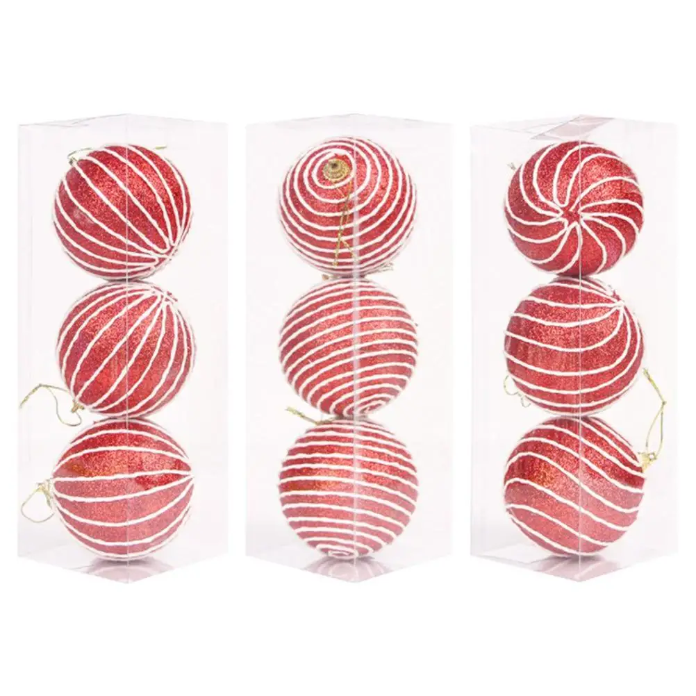 3 шт./компл. Рождественские шары рождественские елочные подвесные пенопластовые