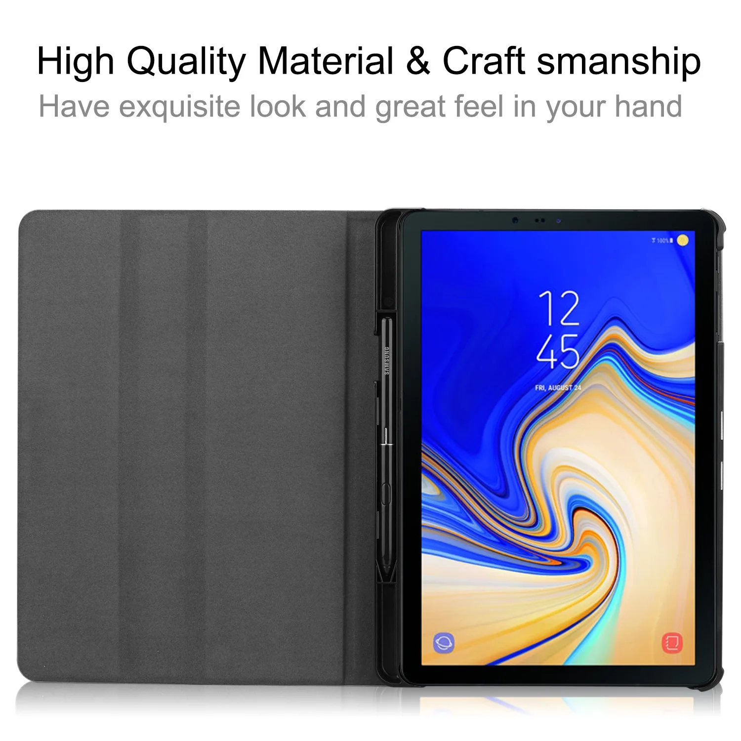 Смарт чехол для Samsung Galaxy Tab S4 10 5 дюйма искусственная кожа 2018 защитный с
