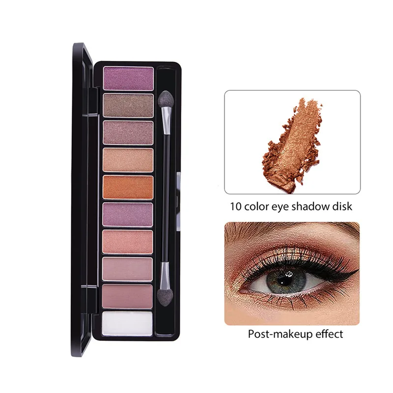 10 цветов Мерцающие яркие тени для век палитра летних красочных теней матовых