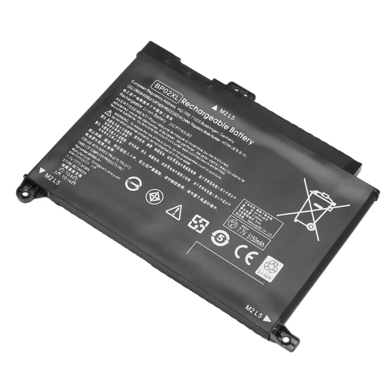 BP02XL Battery For HP Pavilion PC 15 Series 15-AU010WM 15-AU018WM BP02041XL HSTNN-LB7H HSTNN-UB7B 2ICP7/65/80 7.7V 41Wh | Компьютеры и