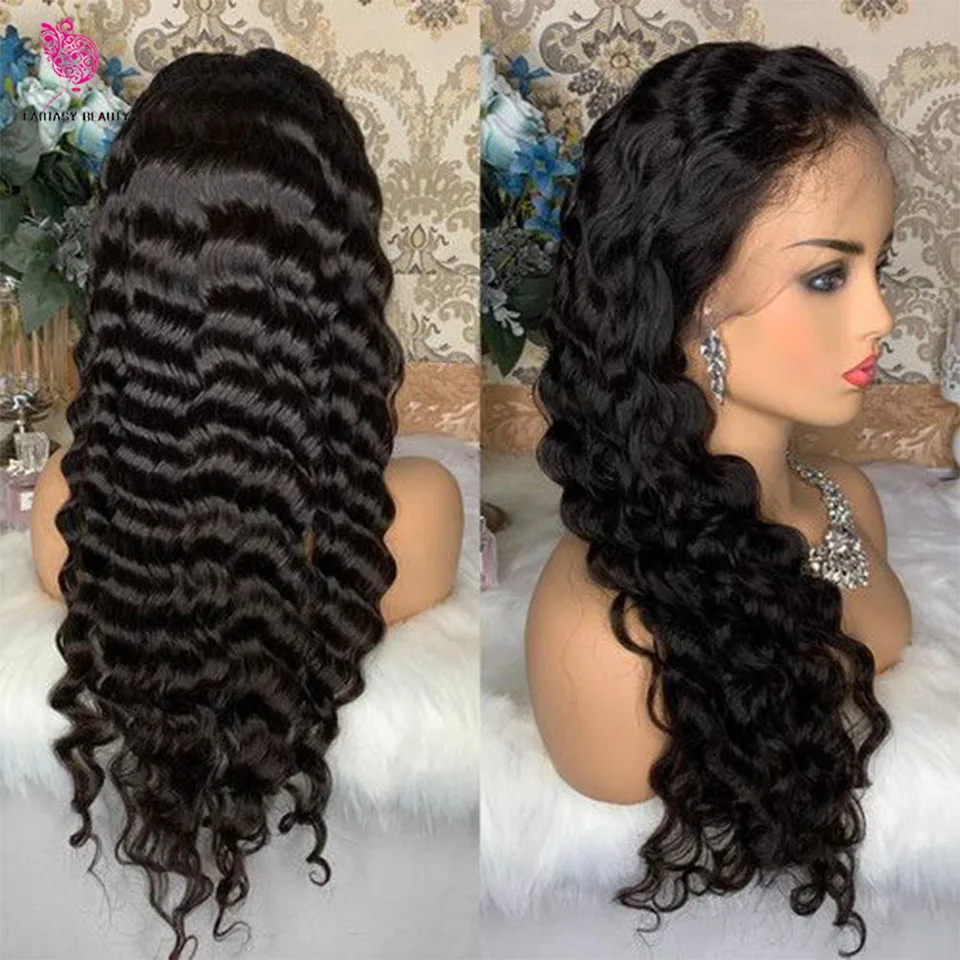 

Парик из синтетических волос на сетке для чернокожих женщин, термостойкий, с длинными волнистыми предварительно выщипанными волосами