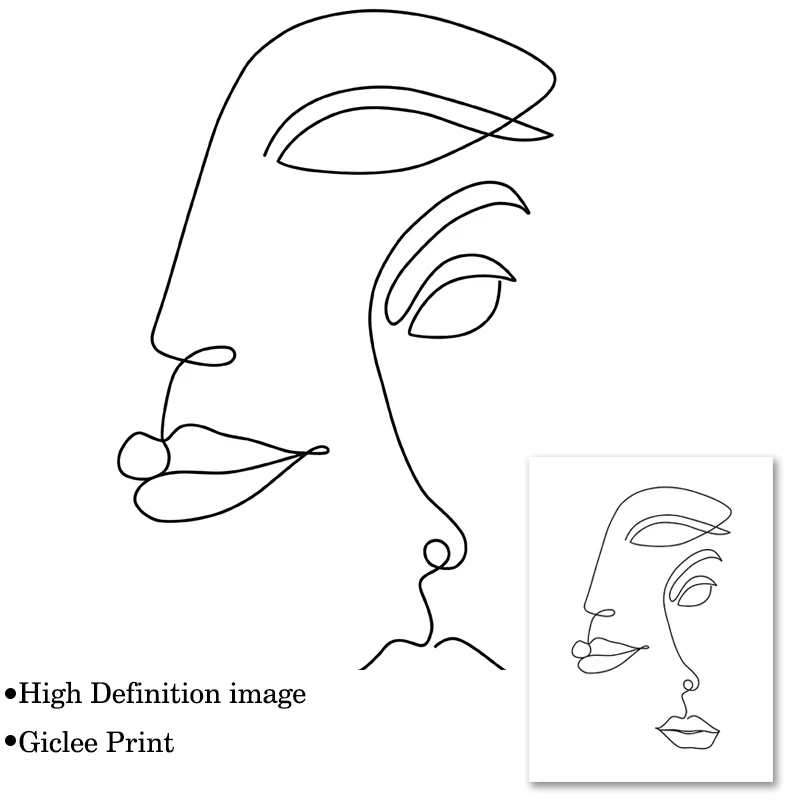 Плакат для рисования линий в минималистском стиле черно белое настенное