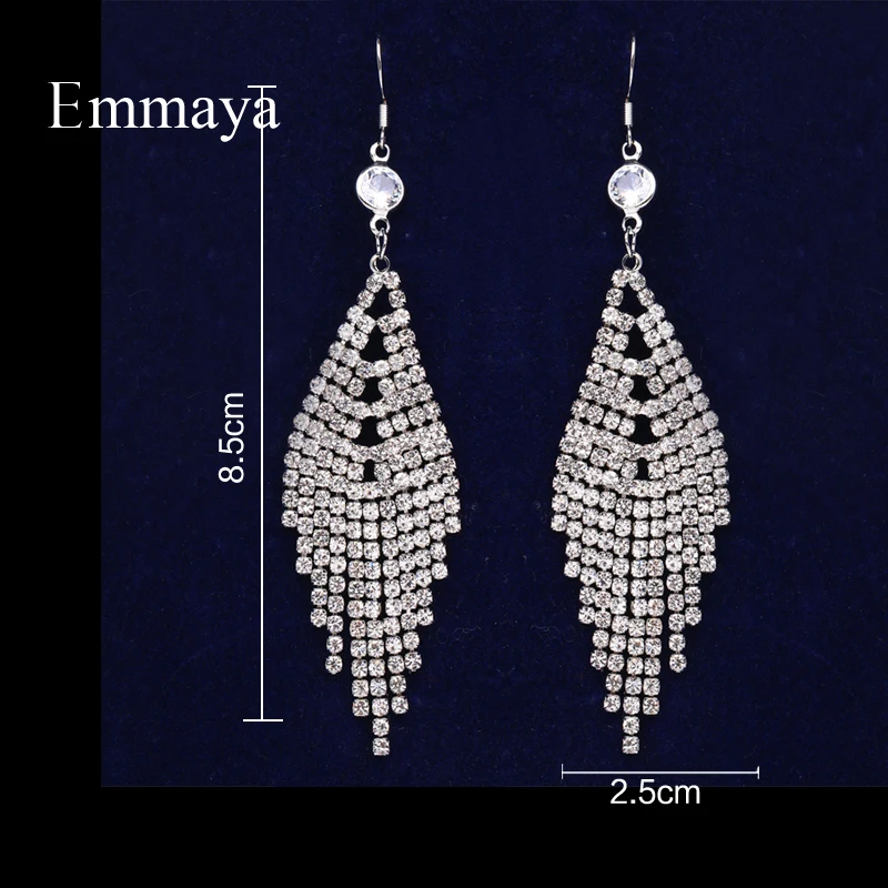 Emmaya Noble White Color Earring Women Elegant Choice Tassel Fashion Ornament In Bridal Wedding Party Exaggerated Dress-up | Украшения и
