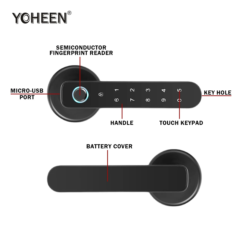 Умный дверной замок YOHEEN TTlock BLE Wi-Fi электронная цифровая дверная ручка